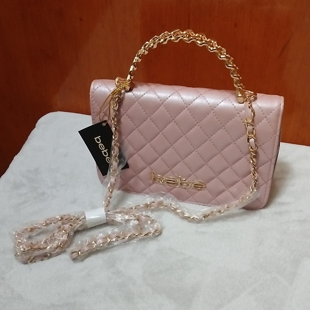 Bebe Pink Quilted Bag